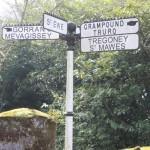 Iron Finger Post in Centre of St Ewe