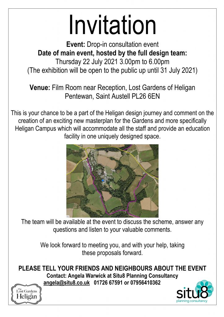 Heligan Consultation 22 Jul , 3-6 pm